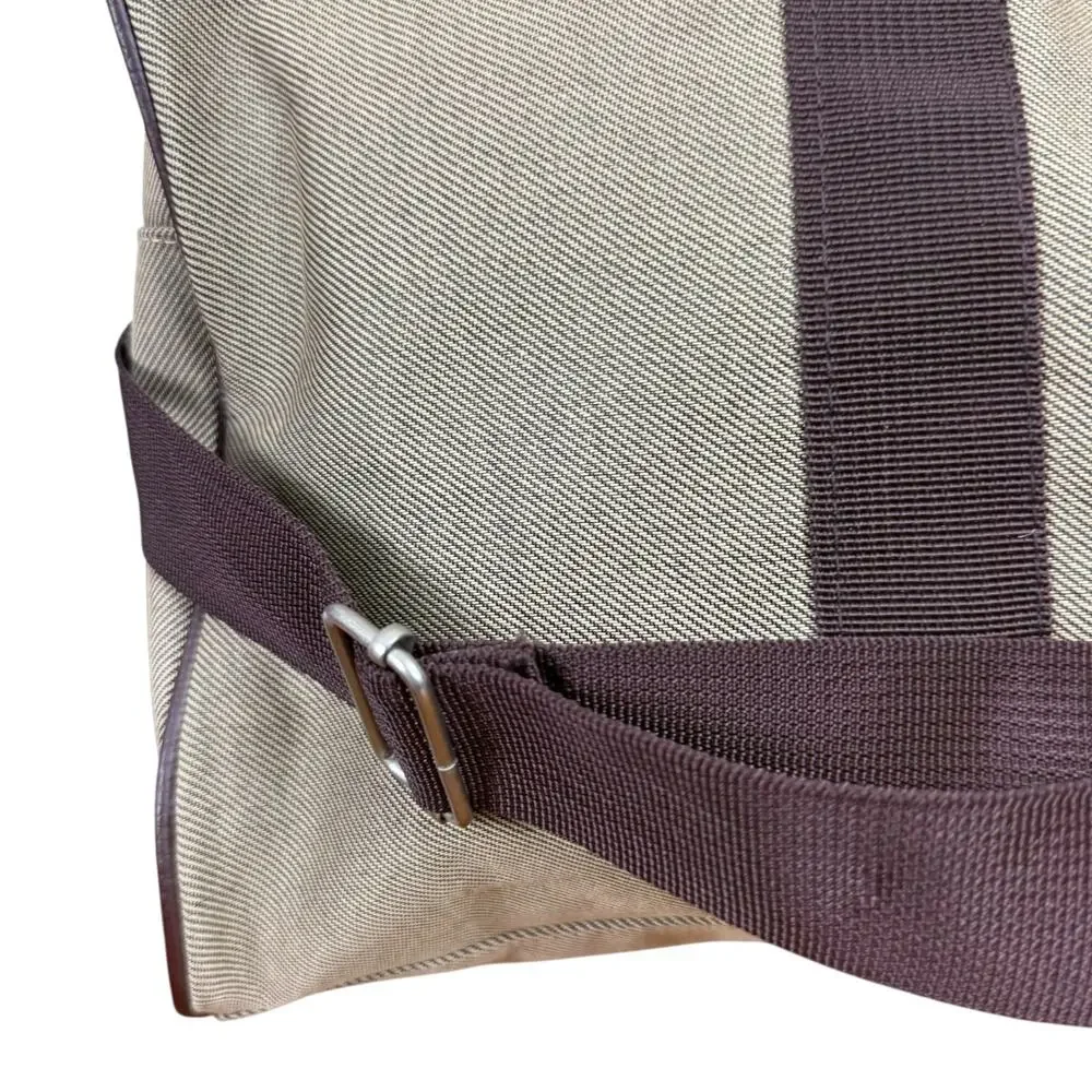 Tommy Bahama Lightweight Travel Weekender Duffle Bag Crossbody Strap Beige